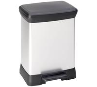 Curver DECO Bin 240638 Poubelle 30 l (l x H x P) 390 x 510 x 290 mm argent, noir 1 pc(s)