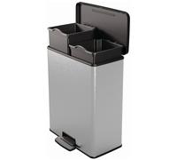 CURVER DECO BIN DUO 26L+26L Poubelle 48,6 x 31,6 x 61,5 cm argenté 01129-C70