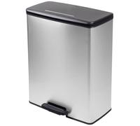 Curver Deco bin slim 254610 Poubelle 65 l (l x H x P) 480 x 615 x 280 mm argent, noir 1 pc(s)