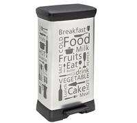 CURVER DECO BIN 50L Poubelle a pédale 39 x 29 x 73 cm image cuisine 02162-K07