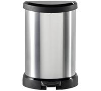 Curver DECO Bin 240568 Poubelle 15 l (l x H x P) 303 x 448 x 268 mm argent, noir 1 pc(s)
