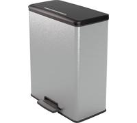 Curver Duo Poubelle à pédale Deco 26L+26L Argenté