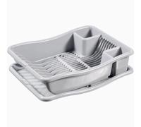 Egouttoir petit + plateau gris clair 290x390x105