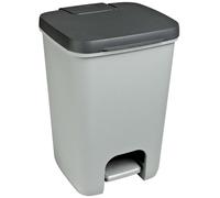 CURVER ESSENTIALS 20L Poubelle a pédale, anthracite/argenté 00759-686