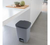 Curver Poubelle à pédale Essentials 20 L Anthracite/Argenté 00759-686