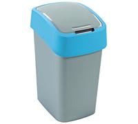 CURVER FLIP BIN 25L Poubelle 47 x 26 x 34 cm argenté/bleu 02171-734