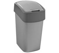 CURVER FLIP BIN 25L Poubelle 47 x 26 x 34 cm, argenté/gris 02171-686