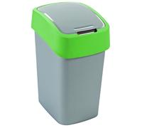 CURVER FLIP BIN 25L Poubelle 47 x 26 x 34 cm argenté/vert 02171-P80