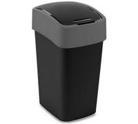 CURVER FLIP BIN 25L Poubelle 47 x 26 x 34 cm noir/argenté 02171-734