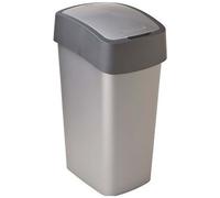 CURVER FLIP BIN 45L Poubelle 65,3 x 29,4 x 37,6 cm argenté/gris 02172-686