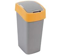 CURVER FLIP BIN 45L Poubelle 65,3 x 29,4 x 37,6 cm argenté/jaune 02172-535