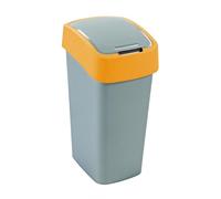 CURVER FLIP BIN 50 l Poubelle argentée/orange