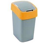CURVER FLIP BIN 9L Poubelle 35 x 18,9 x 23,5 cm argenté/jaune 02170-535
