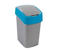 CURVER "FLIP BIN" poubelle 10L argent/bleu