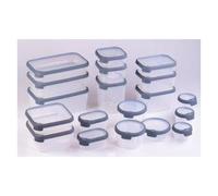 Curver Boîte alimentaire carrée multi usage 2,5L en polypropylène 100% recyclé, 20x20x9,5 cm, adapté au Micro-Ondes, Lave-Vaisselle, Congélateur- Bleu