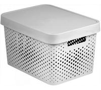 CURVER INFINITY 17L Bac de rangement avec couvercle 36 x 22 x 27 cm blanc 04742-N23