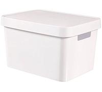 CURVER INFINITY 17L Bac de rangement avec couvercle 36 x 22 x 27 cm blanc 04743-N23