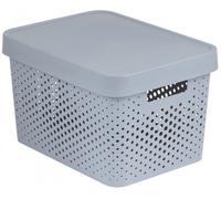 CURVER INFINITY 17L Bac de rangement avec couvercle 36 x 22 x 27 cm gris 04742-099