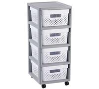 CURVER INFINITY 4x11L Tour a tiroirs 36 x 30 x 69 cm blanc 04356-Y36