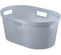 Curver Panier à linge Infinity Dots 39 L – 58,5 x 26,5 x 38,5 cm – Gris 04755-099