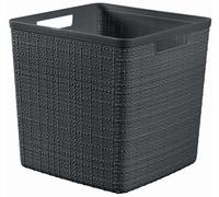 CURVER JUTE 17L Paniere recyclée 28 x 28 x 27 cm, gris foncé 01906-G44