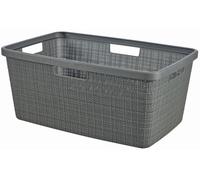 CURVER JUTE 46L Panier a linge 59 x 39 x 26 cm, gris foncé 08091-G44