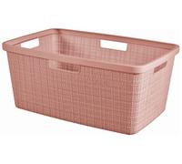 CURVER JUTE 46L Panier a linge 59 x 39 x 26 cm, rose 08091-204