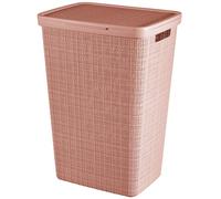 CURVER JUTE 58L Coffre a linge 43 x 34 x 60 cm, rose 08093-204