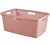Curver Panier à linge JUTE 46L 59 x 39 x 26 cm Rose 08091-204