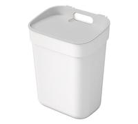 Curver Poubelle READY TO COLLECT 10 L, blanc – support mural, idéal sous évier