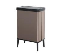Curver Poubelle sur pied Verto 54 L Ouverture Touch Rose perle