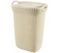 CURVER KNIT 57L Coffre a linge 45 x 61 x 34 cm, creme 03676-X64