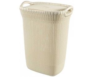 CURVER KNIT 57L Coffre a linge 45 x 61 x 34 cm, creme 03676-X64