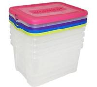 CURVER Lot de 5 boîtes de rangement polypropylène l.44.8 x P.34.5 x H.22.5 cm, 25 l G