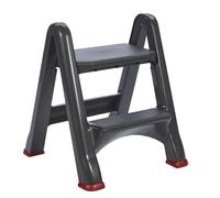 CURVER | Marchepied pliable 2 marches, Anthracite, 49,5 x 17,2 x 64 cm, Plastique