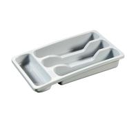 Curver Range Couverts pour Tiroir de Cuisine - 4 Compartiments - 33 x 20 x 6 cm - Gris
