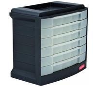 CURVER Organiseur a 6 tiroirs 27 x 29 x 17 cm gris 07752-498