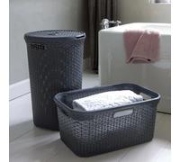 Curver Panier à linge Style 45 L Anthracite