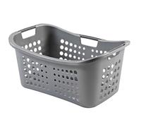 CURVER Panier à Linge Victor 50L - Bac à Linge propre et sale - Poignées Ergonomiques - Corbeille pour Salle de Bain ou Buanderie - 59x38,5x24,4 cm - Gris