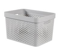 CURVER Panier de rangement Infinity 17 L - Aspect tricot - Gris