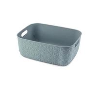 CURVER Panier de rangement Softex 12,5L - Design Élégant - Léger, Empilable et Pratique - 100% recyclé - 37 x 29 x 14 cm- Bleu