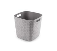 Curver Panier de rangement Softex 15L – 27,9×27,9×26,9 cm – Gris 00573-Z70