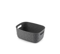 Curver Panier de rangement SOFTEX S 4L - 26,4 x 19,4 x 11,1 cm - Gris foncé - 00576-Z68