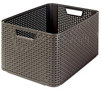 Curver Boîte de rangement Style L 03616-210 – 43,6 x 23 x 32,6 cm – Marron