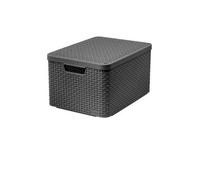 CURVER Panier "STYLE" L avec couvercle gris foncé