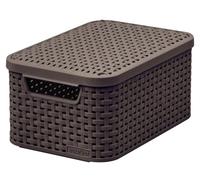 CURVER Panier "STYLE" M avec couvercle brun foncé