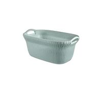 Curver | Panière à Linge +/-40L Tricot 59,5x38,5x27 cm Bleu Gris