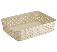 Curver Panière de bureau My Style A5 25,6 x 20 x 6 cm 2,5 L Crème