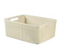 Curver | PANIERE Jute RECTANGULAIRE 12L, Beige, 100% recyclé