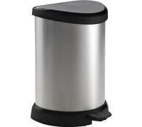 CURVER DECO BIN 15L Poubelle a pédale 30,3 x 26,8 x 44,8 cm argenté/noir 02120-582
